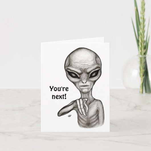 Slechte Alien, jij bent de volgende! Kaart (Voorkant)