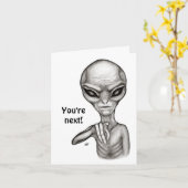 Slechte Alien, jij bent de volgende! Kaart (Gele Bloem)
