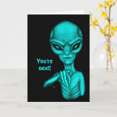 Slechte Alien, jij bent de volgende! Kaart (Gele Bloem)