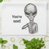 Slechte Alien, jij bent de volgende! keukenhanddoe Theedoek (Gevouwen)
