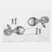 Slechte Alien, jij bent de volgende! keukenhanddoe Theedoek (Horizontaal)