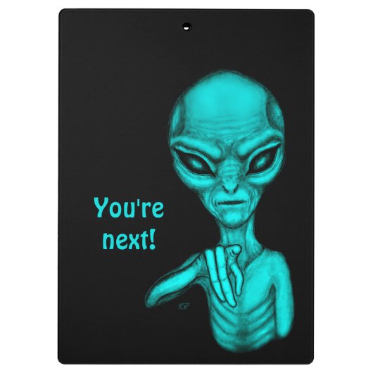 Slechte Alien, jij bent de volgende! Klembord (Achterkant)