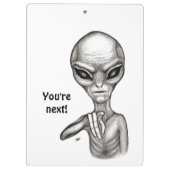 Slechte Alien, jij bent de volgende! Klembord (Achterkant)