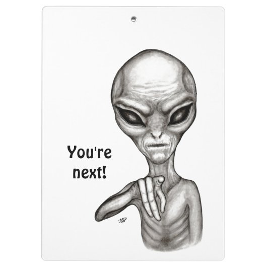 Slechte Alien, jij bent de volgende! Klembord (Achterkant)