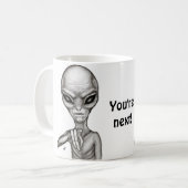 Slechte Alien, jij bent de volgende! Koffiemok (Voorkant links)