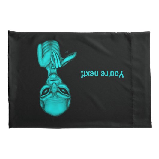 Slechte Alien, jij bent de volgende! Kussensloop (Achterkant-Rechts)