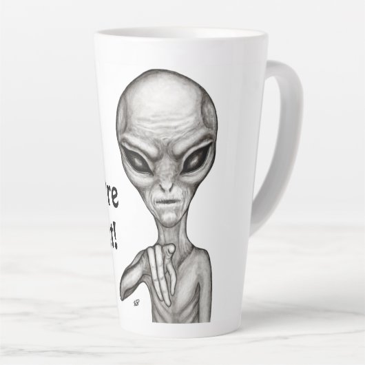 Slechte Alien, jij bent de volgende! Latte Mok (Rechterhoek)
