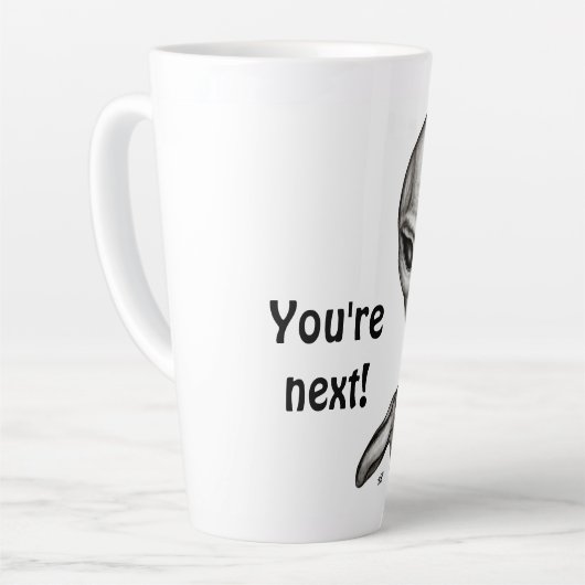 Slechte Alien, jij bent de volgende! Latte Mok (Linkerhoek)