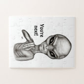 Slechte Alien, jij bent de volgende! Legpuzzel (Horizontaal)