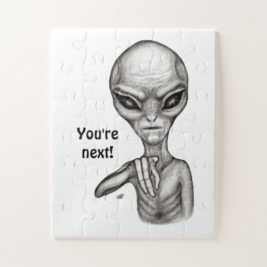 Slechte Alien, jij bent de volgende! Legpuzzel (Verticaal)