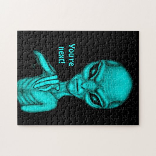 Slechte Alien, jij bent de volgende! Legpuzzel (Horizontaal)