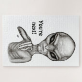 Slechte Alien, jij bent de volgende! Legpuzzel (Horizontaal)