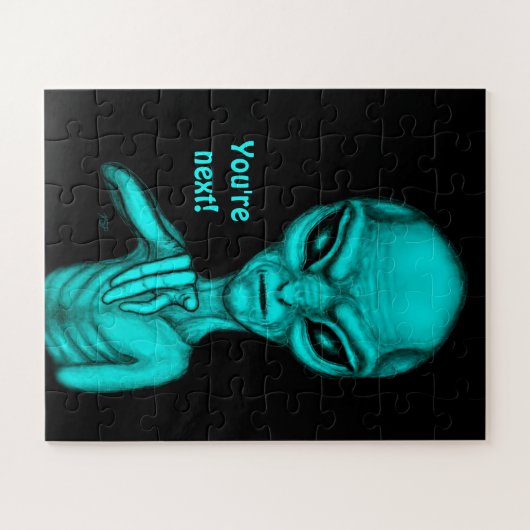 Slechte Alien, jij bent de volgende! Legpuzzel (Horizontaal)