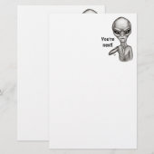 Slechte Alien, jij bent de volgende! Letterkop Briefpapier (Voorkant / Achterkant)
