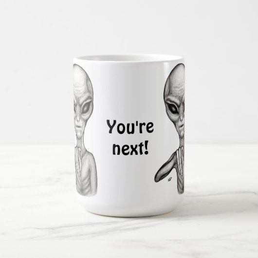 Slechte Alien, jij bent de volgende! Magische Mok (Midden)