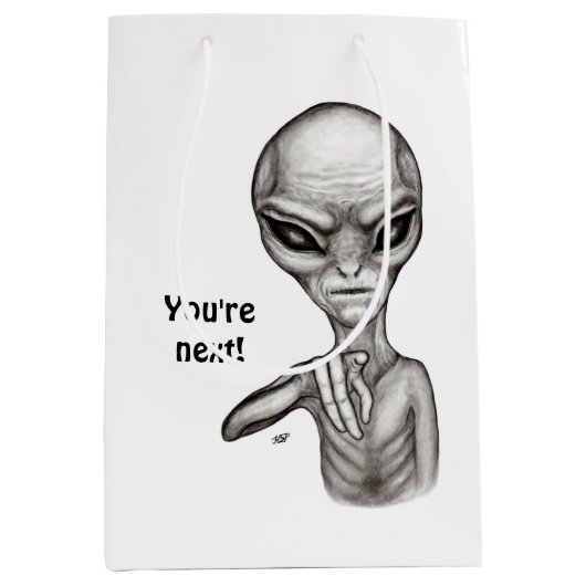 Slechte Alien, jij bent de volgende! Medium Cadeauzakje (Voorkant)