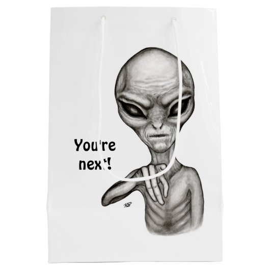 Slechte Alien, jij bent de volgende! Medium Cadeauzakje (Achterkant)