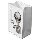 Slechte Alien, jij bent de volgende! Medium Cadeauzakje (Achterkant Gekanteld)