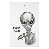 Slechte Alien, jij bent de volgende! Mini Klembord (Achterkant)