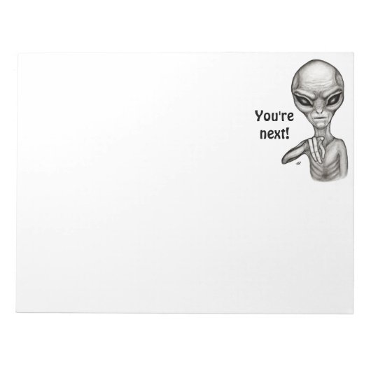 Slechte Alien, jij bent de volgende! Notitieblok (Voorkant)