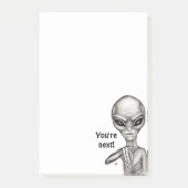 Slechte Alien, jij bent de volgende! Opmerkingen Post-it® Notes (Voorkant)