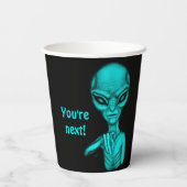 Slechte Alien, jij bent de volgende! Papieren Bekers (Achterkant)