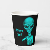 Slechte Alien, jij bent de volgende! Papieren Bekers (Voorkant)