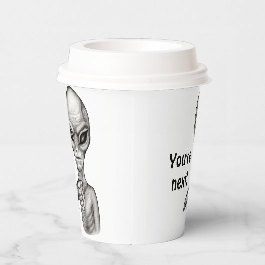 Slechte Alien, jij bent de volgende! Papieren Bekers (Rechts)