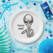 Slechte Alien, jij bent de volgende! Papieren Bordje (Feest)