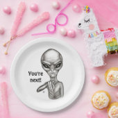 Slechte Alien, jij bent de volgende! Papieren Bordje (Feest)