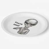 Slechte Alien, jij bent de volgende! Papieren Bordje (Gekanteld)