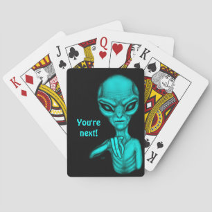 Slechte Alien, jij bent de volgende! Pokerkaarten