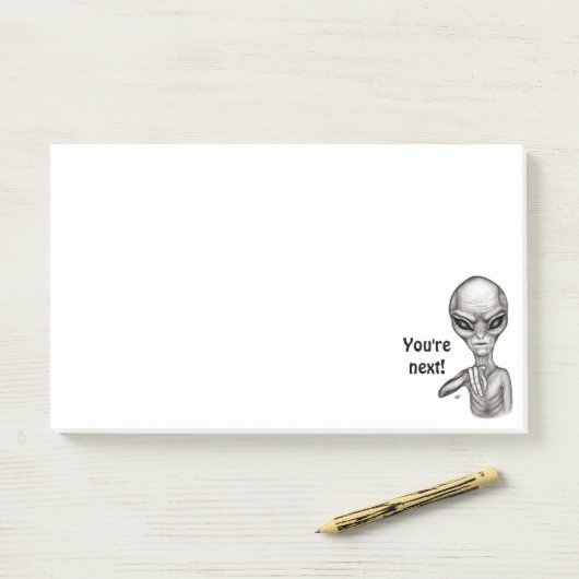 Slechte Alien, jij bent de volgende! Post-it® Notes (Op bureau)