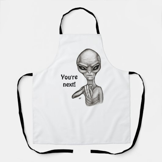 Slechte Alien, jij bent de volgende! Schort (Voorkant)