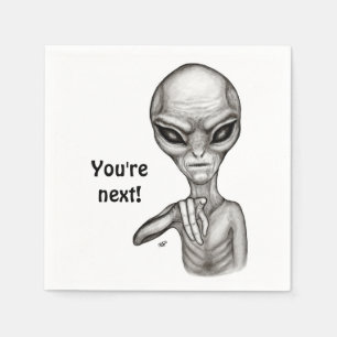 Slechte Alien, jij bent de volgende! Servet