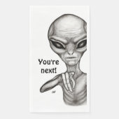 Slechte Alien, jij bent de volgende! Servet (Voorkant)