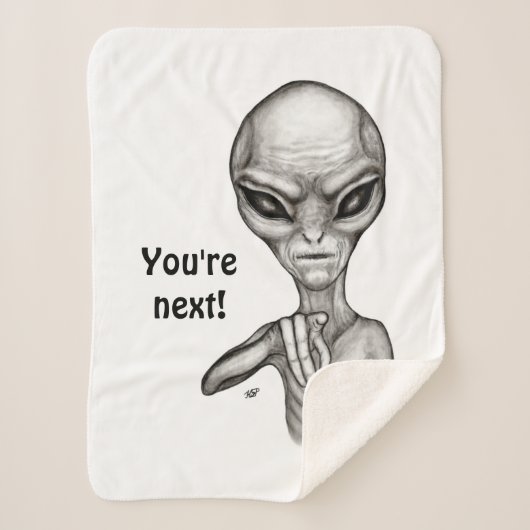 Slechte Alien, jij bent de volgende! Sherpa Blanke Deken (Voorkant)