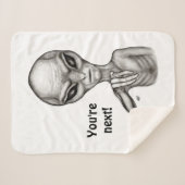 Slechte Alien, jij bent de volgende! Sherpa Blanke Deken (Voorkant (horizontaal))