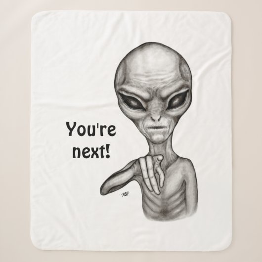 Slechte Alien, jij bent de volgende! Sherpa Blanke Deken (Voorkant)