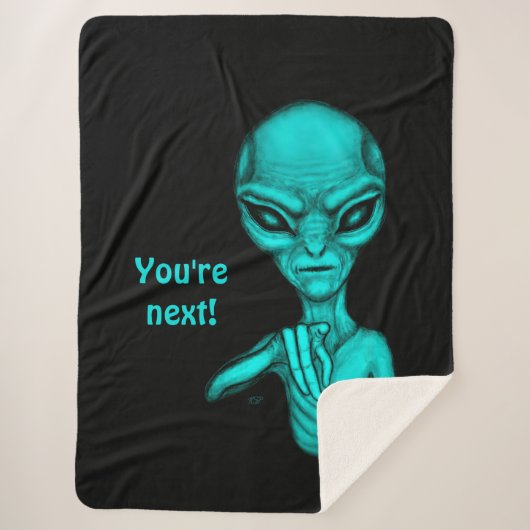 Slechte Alien, jij bent de volgende! Sherpa Deken (Voorkant)