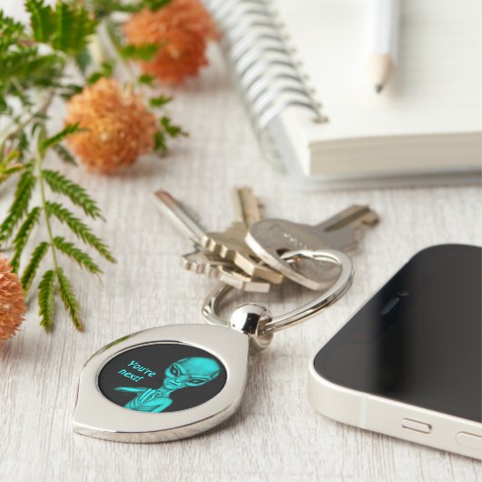 Slechte Alien, jij bent de volgende! Sleutelhanger (Zijkant)