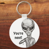 Slechte Alien, jij bent de volgende! Sleutelhanger (Achterkant)