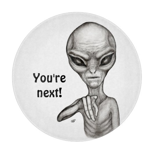 Slechte Alien, jij bent de volgende! Snijplank (Voorkant)