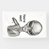 Slechte Alien, jij bent de volgende! Spandoek (Horizontaal)