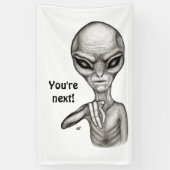 Slechte Alien, jij bent de volgende! Spandoek (Verticaal)