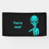 Slechte Alien, jij bent de volgende! Spandoek (Horizontaal)