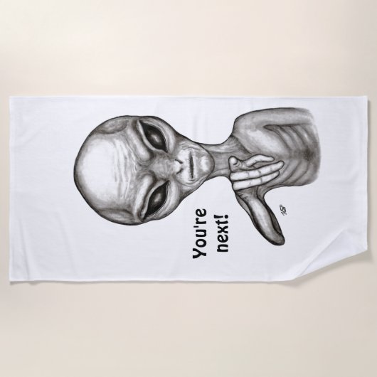 Slechte Alien, jij bent de volgende! Strandlaken (Voorkant)