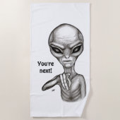 Slechte Alien, jij bent de volgende! Strandlaken (Voorkant)