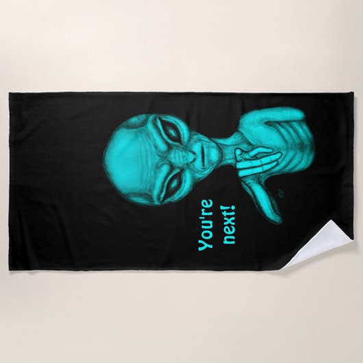 Slechte Alien, jij bent de volgende! Strandlaken (Voorkant)