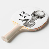 Slechte Alien, jij bent de volgende! Tafeltennisbatje (Voorkant Gekanteld)